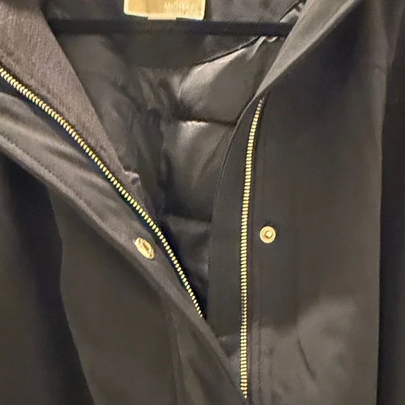 Michael Kors Black Trench Coat with Belt - Picture 3 of 11